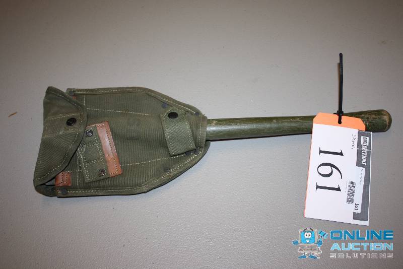 lot 161 image: Military Shovel wCanvas Blade Case.