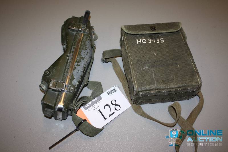 lot 128 image: Lot of (2) U.S. Army Phone & Handset Radio-Receiver-Transmitter RT-196PRC-6.