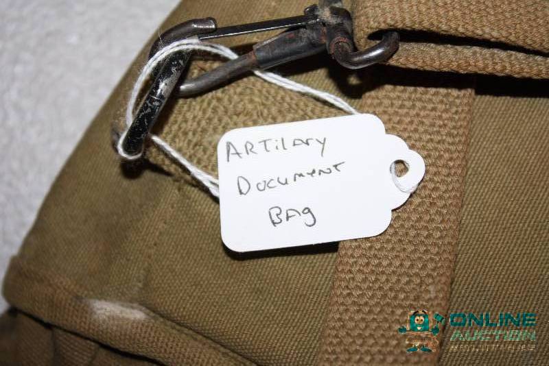lot 173 image: Military Firing Range Document Bag Including Vintage Books Pencils Papers And More.