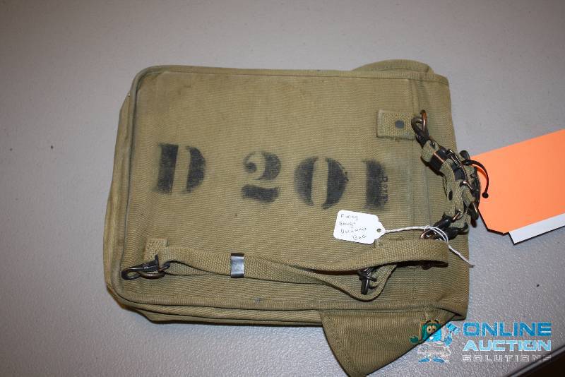 lot 174 image: Military Firing Range Document Bag Including Papers Pencils Vintage Military BadgesSew-Ons.
