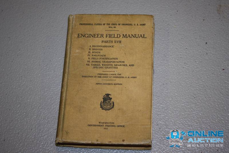 lot 191 image: Vintage Engineer Field Manual Parts I-VII.