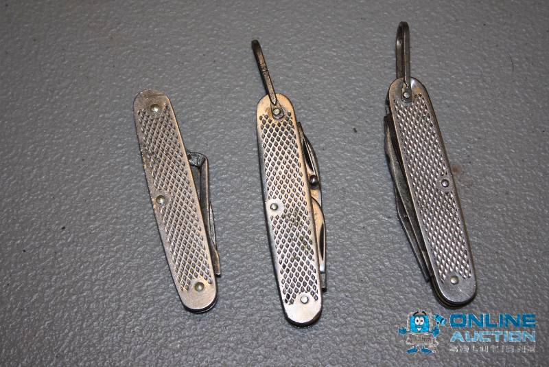 lot 115 image: Lot of (3) U.S. Military Utility Knifes.