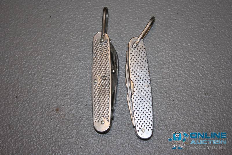 lot 99 image: Lot of (2) U.S. Marine Corp. Camillus Key-Chain Bottle OpenerUtility Tool 1967.