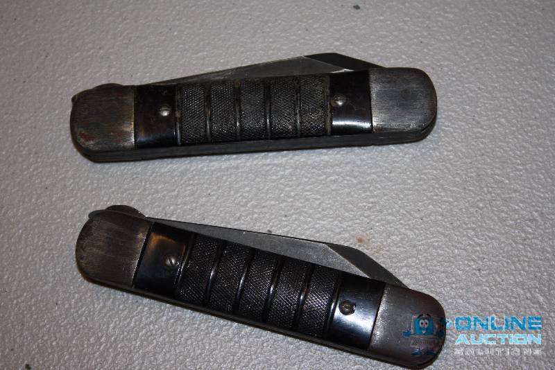 lot 100 image: Lot of (2) U.S. Navy Survival Knife Colonial Prov. R.I.