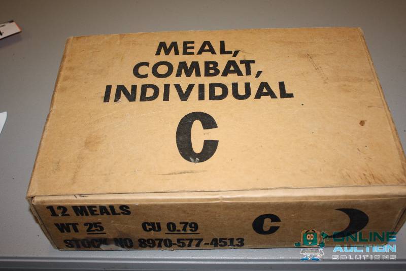 Caisse de ration de combat Individual C. Meals combat individual X12, dated  sept 1968.