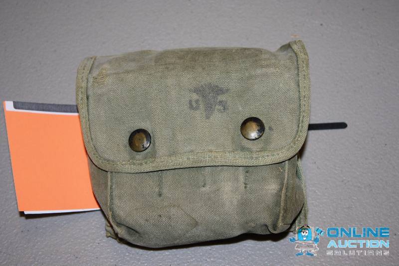 lot 126 image: Vintage Military Medical Kit wMedical Supply Co. Product Including Aromatic Ammonia Starch Antidote Atophan And More.