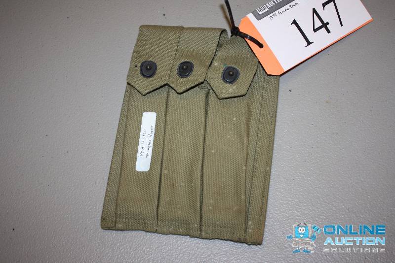 lot 147 image: U.S.M.C. Military 1944 Ammo Pouch.