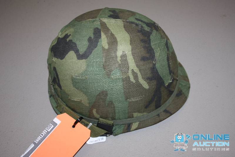 lot 135 image: M-1 Military Helmet wLiner Camoflauge.