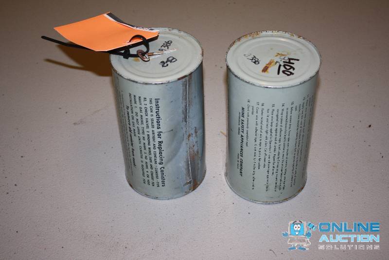lot 23 image: Gas Mask Filters Mine Safety Appliances Company Pittsburgh, Pennsylvania.