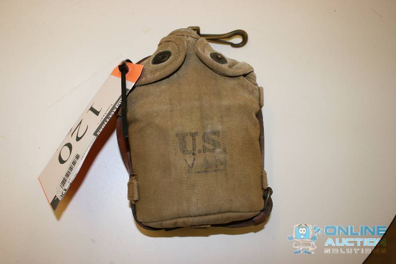 lot 120 image: U.S. Military Canteen wCap & Case Metal.