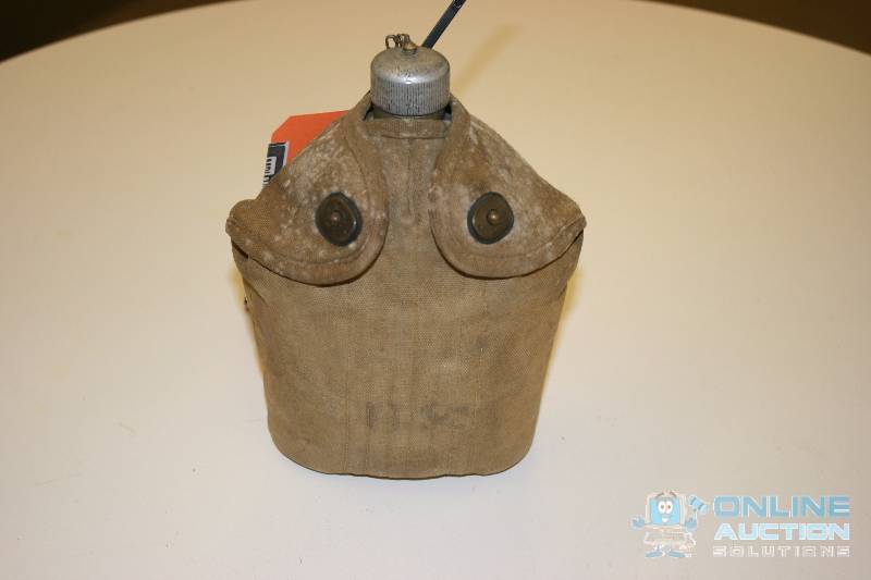 lot 118 image: U.S. Military Canteen wCap & Case Metal.