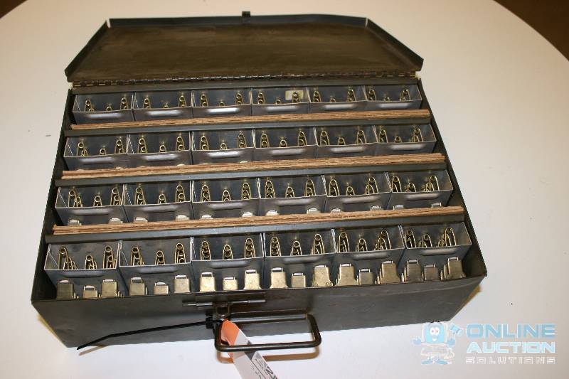 lot 29 image: Keyes-Davis Military Safety Pin Laundry Tag Set wOrganizational Case & Dividers.