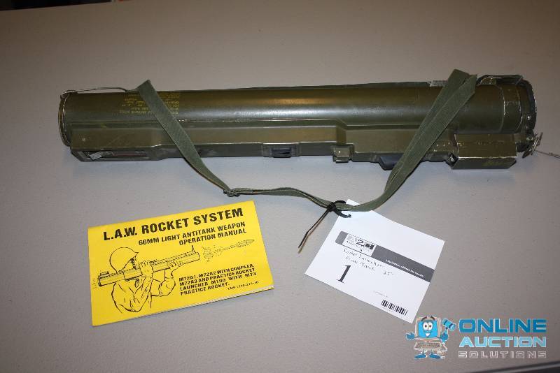 lot 1 image: L.A.W. Rocket System Anti Tank 25 66MM Light Antitank Weapon M72A1A2 wCoupler TM91340-214-10.