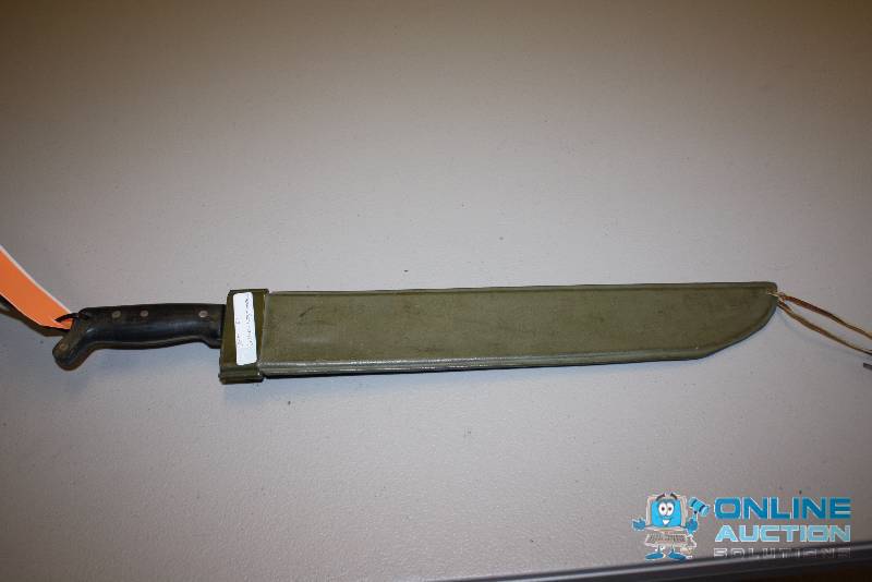 lot 41 image: 1945 Collin Legitumus Machette wSheath 18 Blade.