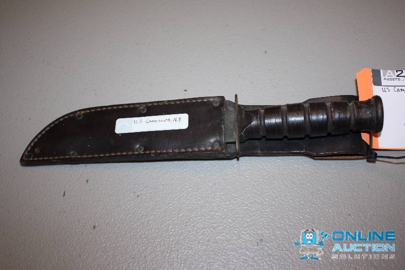 lot 42 image: U.S. Military Camillus Knife wSheath 7 Blade.