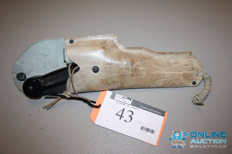 lot 43 image: Machette wSheath Type A-1 No. 4803639.