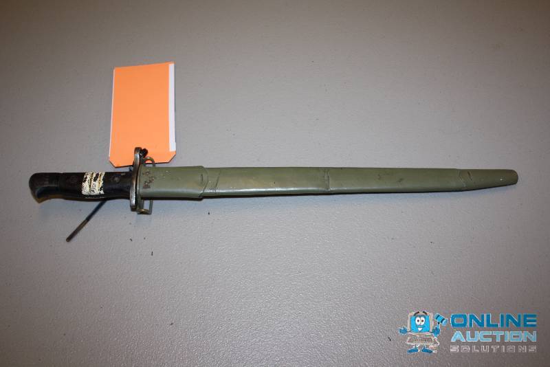 lot 53 image: 1913 Bayonet wSheath 18 Blade.