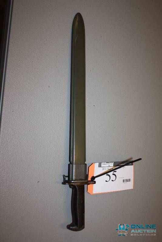 lot 55 image: U.C. U.S. 1941 Bayonet wSheath 18 Blade.