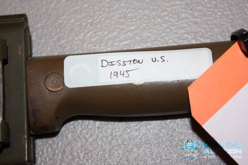 lot 76 image: Disston U.S. Military Knife wSheath 1945 18 Blade.