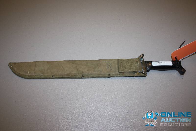 lot 71 image: U.S. Military Disston Knife wSheath 1943 18 Blade.