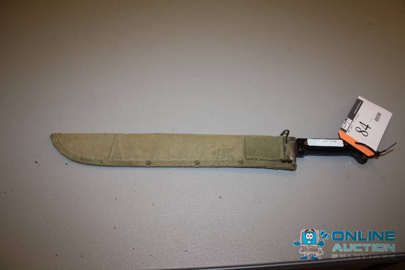 lot 84 image: S.W.I. Military Knife wSheath 1943 18 Blade.