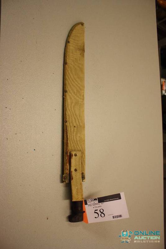 lot 58 image: Collins-Legitumus Knife wSheath U.S.N. MX2 1942.