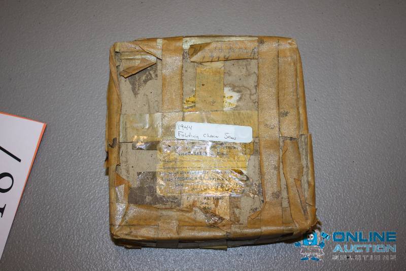 lot 187 image: 1944 Folding Chain Saw wLeather Case.