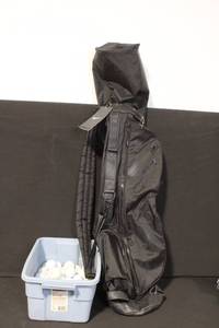 lot 8 image: Nike Golf Bag with Assorted Used Golf Balls