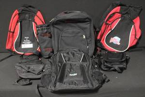 lot 12 image: Collection of 5 Backpacks and 2 Small Carry Bags