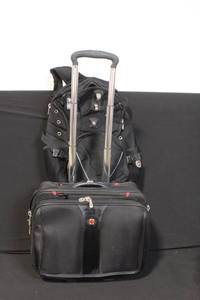 lot 15 image: Wenger Rolling Laptop Briefcase and Backpack Set