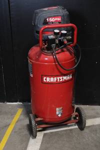 lot A-45 image: Craftsman 33 Gallon 1.6 HP 150 PSI Vertical Air Compressor