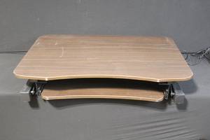 lot 55 image: Electric Adjustable Sit Stand Desk Riser with USB Port