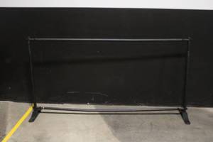 lot 62 image: Adjustable Black Metal Clothing Garment Rack