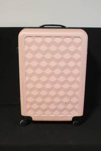 lot 69 image: Samsonite Pink Hard Shell Rolling Suitcase with Telescopic Handle