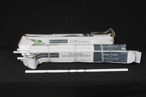 lot 73B image: DesignerS Image 30 Inch Colonial Aluminum Spindles White Finish 2 Boxes