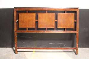 lot 81 image: Wooden Panel Headboard by Chuan Heng Furniture 81x59 Inches