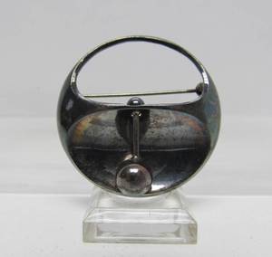 Signed Vintage Danish Modern Sculptural Sterling Silver Brooch - Made in Finland