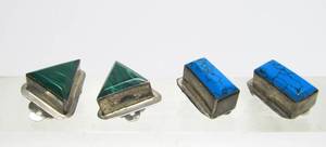 lot 32 image: 2 Vintage Southwestern Sterling Silver Earring Sets