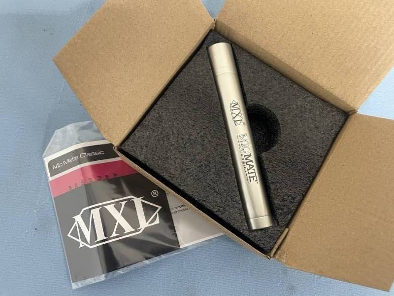 lot 97 image: NEW IN BOX Analog Mic to Digital Converter via USB - XLR Microphone Preamp Audio Adapter - MXL Pro Audio Mic Mate Classic