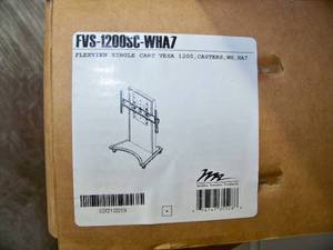 lot 61 image: Middle Atlantic FVS-1200SC-WHA7 FlexView IFP Mobile TV Stand  Display Cart - NEW IN BOX