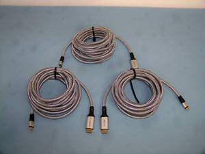 lot 72 image: (3) Elecan 4K HDMI to USB-C Flex Belt  Braided Cables