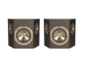 lot 104 image: (2) Phase Technologies V-Surround-II 2-Way Switchable BipoleDipole Surround Speakers - Black - NEW IN BOX