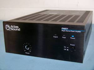 lot 99 image: Atlas Sound PA601 Single Channel 60W PA Amp  Amplifier