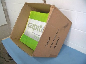 lot 117 image: (50) Light Canvasish Reusable Convenience Bags with Handles