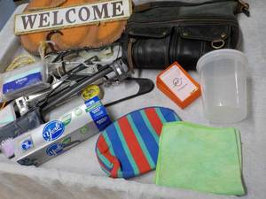 lot 149 image: Leather Purse, Sign Hangers, Kleene...