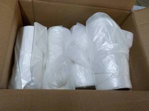 lot 154 image: 5 Rolls Clear 33 Gallon Trash Bags...