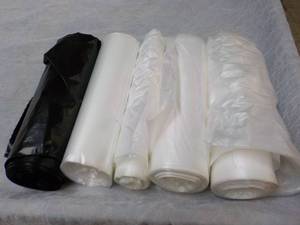 lot 155 image: 5 Rolls Clear and Black Large Trash...