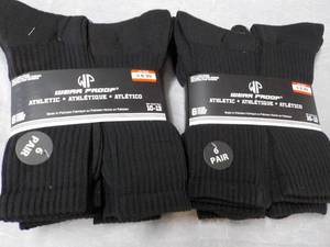 lot 190 image: 12 pair Wear Proof Black size 10-13...