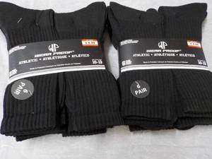 lot 196 image: 12 pair Wear Proof Black size 10-13...