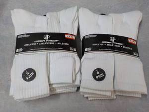 lot 198 image: 12 pair Wear Proof White size 10-13...